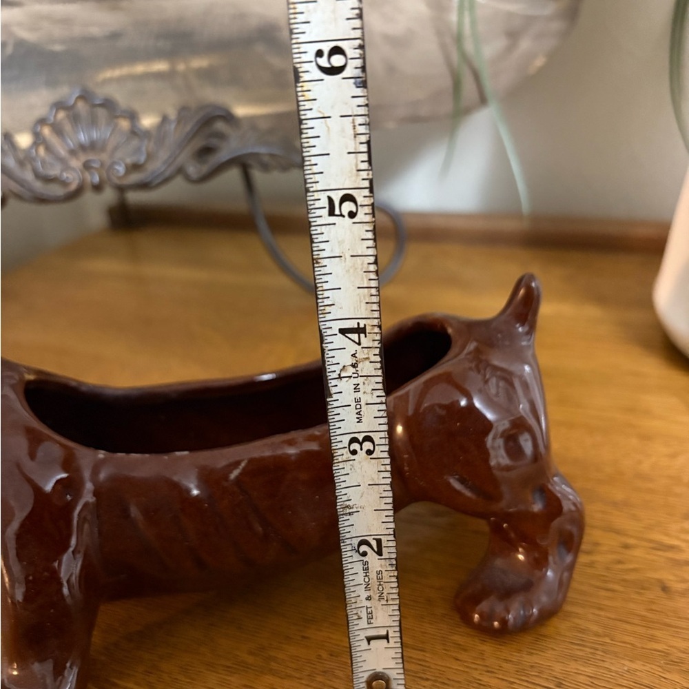 Vintage Dachshund Planter Dog Figurine Japan Doxie Ceramic - Picture 8 of 8
